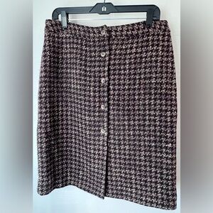 Charter Club Women’s Size 14 Wool Blend button down fully lined skirt